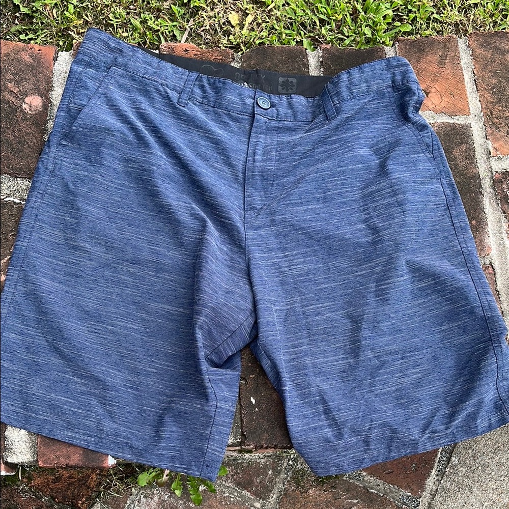 OP flat front blue shorts size 38